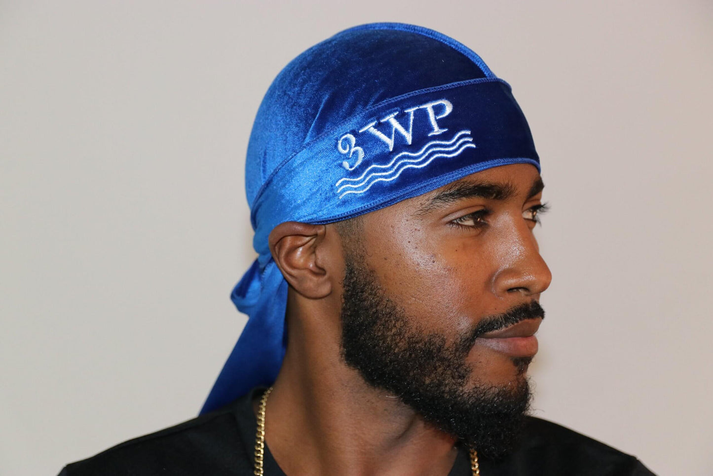 Blue 3WP Velvet Du-rag