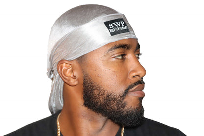 Silver 3WP Silky Du-rag
